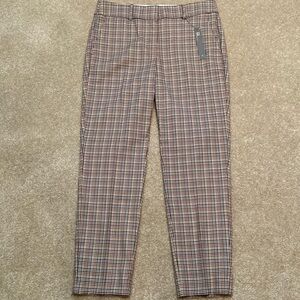 LOFT Curvy slim plaid pants